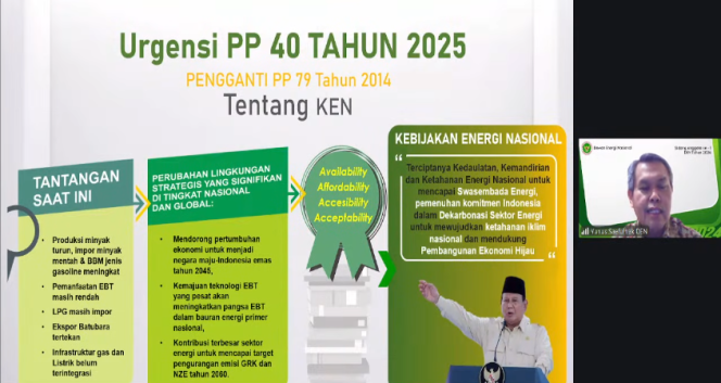 
					Foto: Yunus Sasifulhak di Outlook Energi Indonesia 2026: Strategi Mewujudkan Diversifikasi dan Kemandirian Energi Nasional/tangkapan layar