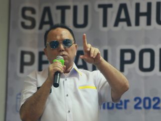 Haidar Alwi pada saat bicara di acara Diskusi Publik Nasional dengan tema Satu Tahun MBG dan Peran Polri di SPPG yang dilaksanakan INANEWS pada Senin 15 Desember 2025 di Jakarta ( foto : INAnews)