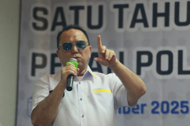 
					Haidar Alwi pada saat bicara di acara Diskusi Publik Nasional dengan tema Satu Tahun MBG dan Peran Polri di SPPG yang dilaksanakan INANEWS pada Senin 15 Desember 2025 di Jakarta ( foto : INAnews)