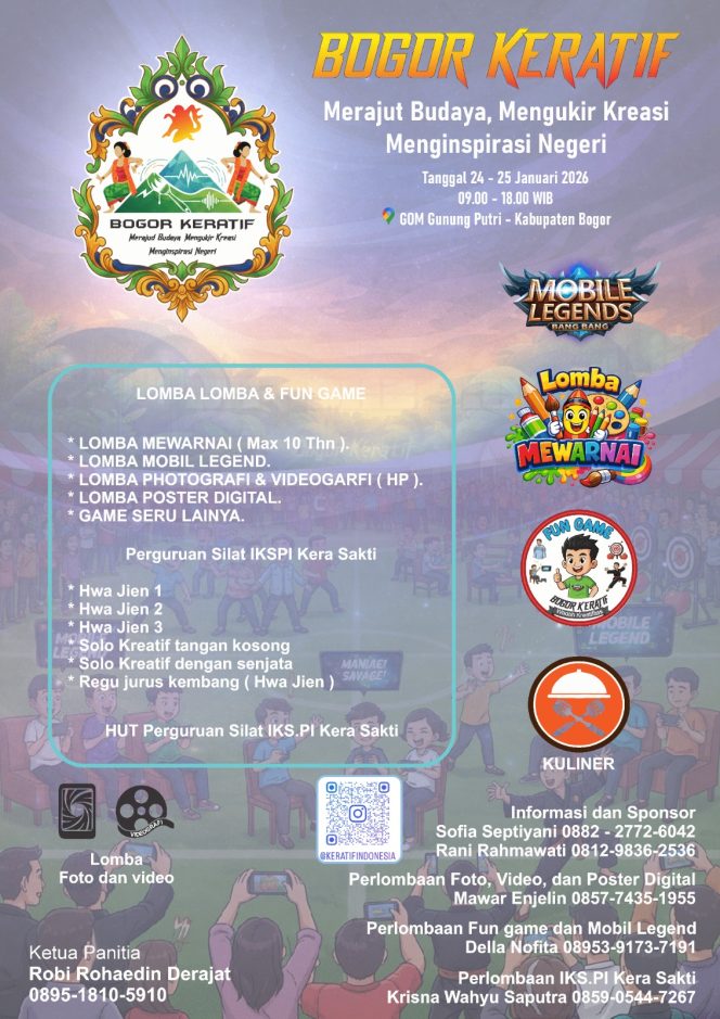 
					Bogor Keratif 2026 Siap Hadirkan Festival Kreativitas di GOM Gunung Putri