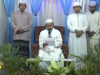 Foto: pembacaan pernyataan sikap Ketum FPI, Habib Muhammad terhadap Panji Pragiwaksono/tangkapan layar