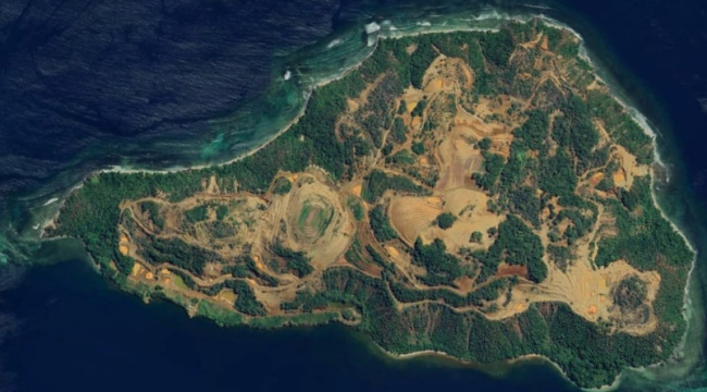 Foto: Tangkapan citra satelit Pulau Gee, Halmahera Timur, dok. Foshal