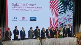 Foto: Prabowo (empat dari kiri)/tangkapan layar