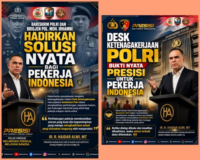 
					Haidar Alwi: Keberhasilan Desk Ketenagakerjaan Polri Buktikan Presisi Hadir bagi Pekerja Indonesia