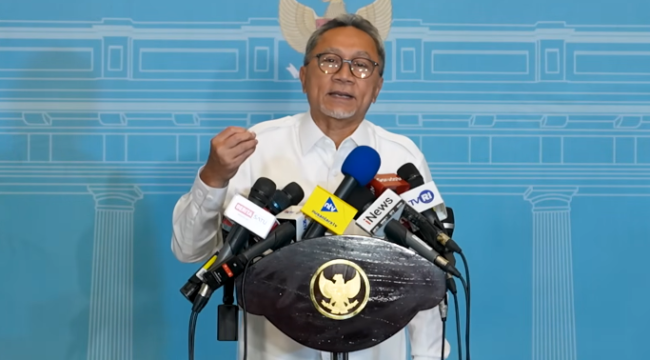 Foto: Zulkifli Hasan/tangkapan layar