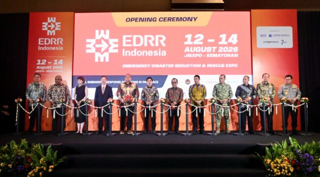 EDRR Indonesia 2026 digelar 12–14 Agustus 2026 di Hall D2 JIExpo Kemayoran, Jakarta, sebagai pameran internasional yang menghadirkan inovasi dan solusi terbaru penanggulangan bencana (foto ; dok)